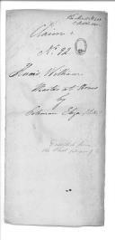 Processo do requerimento de Eliza Coleman, irmã do falecido mestre de armas Harris William, que serviu a bordo do navio Dom João, de gratificação.