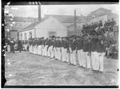 "Quartel dos marinheiros, exercícios de ginástica."