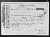 Cédulas de crédito sobre o pagamento das praças do Regimento de Infantaria 14, durante a época de Vitória na Guerra Peninsular (letras A, B, C, D e E).