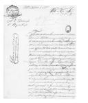 Ofício do Governo Civil de Faro para o duque de Palmela sobre o envio de uma força militar para o concelho de Olhão.