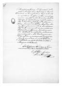 Aviso (cópia) do Ministério da Guerra para o comissário-em-chefe do Exército remetendo um contrato celebrado para o fornecimento do Exército, quando este entrar em Espanha.