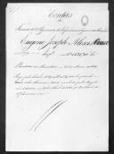 Processo da liquidação das contas do tenente Eugene Jozephe Alexis Court, que serviu no 1º Regimento de Infantaria Ligeira da Rainha.