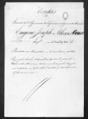 Processo da liquidação das contas do tenente Eugene Jozephe Alexis Court, que serviu no 1º Regimento de Infantaria Ligeira da Rainha.