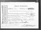 Cédulas de crédito sobre o pagamento das praças do Batalhão de Caçadores 4, durante a época de Vitória na Guerra Peninsular (letras N, P, S e V).