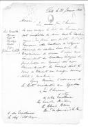 Correspondência de Anthony Bacon, comandante do Regimento de Lanceiros da Rainha, para José Lúcio Travassos Valdez, ajudante general do Exército e chefe do Estado Maior General, sobre militares considerados inaptos para servirem no dito regimento e relação de oficiais estrangeiros pertencentes ao Regimento de Lanceiros da Rainha.