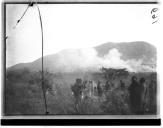 "Bivaque da coluna no rio Caluelo - Montanhas Pingana, a sudoeste".