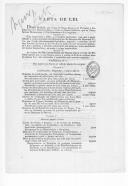 Carta de Lei de Maria II suprimindo o imposto de selo.
