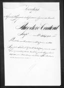 Processo de liquidação de contas do alferes Theodoro Content que serviu no 1º Regimento de Infantaria Ligeira da Rainha.
