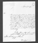 Correspondência de Pedro de Sousa Canavarro para o marquês de Saldanha sobre relações da Comissão de Liquidação da Dívida dos Militares e Empregados Civis do Exército, que serviram no Exército Libertador, criada pelo decreto de 23 de Junho de 1834.