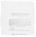 "Artigo do Ofício extraído do Diário do Governo n. 238" de Filipe Ferreira de Araújo e Castro.