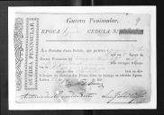 Cédulas de crédito sobre o pagamento das praças do Regimento de Infantaria 1, 2 e 9, durante a 2ª época, da Guerra Peninsular (letra J).