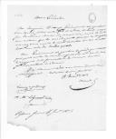 Correspondência de Cláudio Jacques Francisco Vallade, da Intendência Militar do Exército, para José Lúcio Travassos Valdez sobre a Junta de Saúde Militar, inspecções, Brigada da Marinha, solípedes, presos, alimentação, Depósito Geral Militar, estrangeiros, relações de doentes nos hospitais do Porto e franceses. 