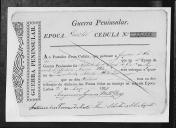 Cédulas de crédito sobre o pagamento das praças do Regimento de Infantaria 10, durante a 4ª época, da Guerra Peninsular (letra J).