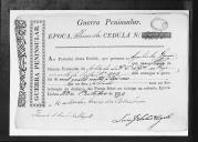 Cédulas de crédito sobre o pagamento das praças do Regimento de Infantaria 2, durante a época de Almeida, na Guerra Peninsular (letra A).