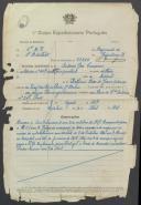 António José Carreira - Soldado - Regimento de Infantaria nº 11

