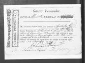 Cédulas de crédito sobre o pagamento das praças do Batalhão de Caçadores 4, durante a época de Almeida na Guerra Peninsular (letra A).