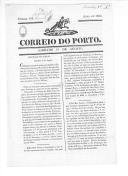 Gazeta "Correio do Porto" n.º 183 sobre os privilégios dos caseiros da Universidade de Coimbra, polacos ao serviço de D. Pedro, relato de uma visita ao escritor Sir Walter Scott e duque de Luchtemberg visita Itália.  