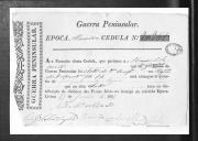 Cédulas de crédito sobre o pagamento das praças do Regimento de Infantaria 14, durante a época de Almeida, na Guerra Peninsular.