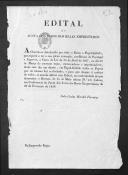Edital da Junta dos Juros dos Reais Empréstimos, assinado por João Carlos Mardel Ferreira, sobre a escrita e impressão em papel-selado, de acordo com a Carta de Lei de 24 de Abril de 1827.