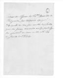 Correspondência (cópia) entre José da Silva Carvalho, ministro da Fazenda, e o duque da Terceira sobre pagamentos de vencimentos ao Batalhão de Atiradores Belgas.