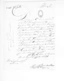 Ofício de Manuel Joaquim de Alvares, comandante do Batalhão de Caçadores 12, para Manuel José Mendes sobre licenças.
