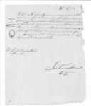 Correspondência de várias entidades para Baltazar de Almeida Pimentel sobre fardamentos, sapatos, forragens, solípedes, intendência, armamento, relações requisitando artigos de fardamento do 7º Batalhão Móvel, do 6º Batalhão Nacional Móvel de Lisboa, do Regimento de Infantaria 3, 10 e 13 e do 1º Regimento de Infantaria Ligeira da Rainha e relação dos objectos que foram recebidos pelo Arsenal Real do Exército com destino ao Batalhão Nacional Móvel de Alcobaça.