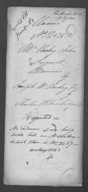 Processo do requerimento de Joseph Mc' Closkey em nome do seu pai, sargento John Mc' Closkey, da Brigada da Marinha.