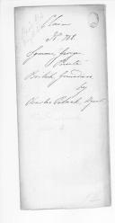 Processo de requerimento de George Symons do Regimento de Granadeiros Britânicos.