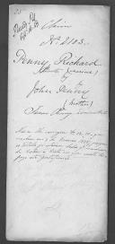 Processo do requerimento de John Denny, em nome do seu irmão Richard Denny, fuzileiro privado ao serviço da Rainha D. Maria II.