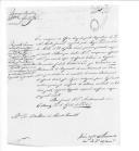 Ofício de João Xavier de Resende para Baltazar de Almeida Pimentel sobre o envio de uma relação das despesas feitas pelo Regimento de Cavalaria 11 e a cópia de um ofício referente a estragos nos quartéis.