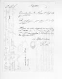 Ofício de Mariano José Barroso para José Lúcio Travassos Valdez, ajudante general do Exército, remetendo o requerimento do 2º sargento Vicente José de Mira, do Regimento de Infantaria 3 e o requerimento de Violante Ermelinda Rebelo, viúva, em nome do seu marido, do 1º sargento Miguel Machado Miranda do Batalhão de Caçadores 5.