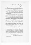 Carta de Lei de Maria II sobre cobrança de impostos e multas de transmissão de propriedade.