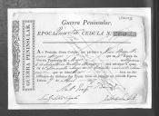 Cédulas de crédito sobre o pagamento dos oficiais do Regimento de Infantaria 19, durante a 4ª época na Guerra Peninsular.