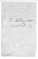 Decreto assinado por D. Pedro, duque de Bragança, e Agostinho José Freire sobre demissão dos miguelistas tenente-coronel Manuel José Coelho Borges e major D. José Maria Carlos de Noronha. 
