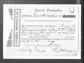 Cédulas de crédito sobre o pagamento das praças do Batalhão de Caçadores 4, durante a 5ª época na Guerra Peninsular (letras L e M).
