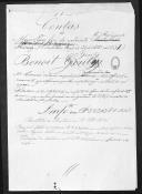 Processo da liquidação das contas do major Benoit Genty que serviu no 1º Regimento de Infantaria Ligeira da Rainha.