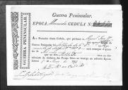 Cédulas de crédito sobre o pagamento das praças do Regimento de Infantaria 9, durante a época de Almeida, da Guerra Peninsular (letra M).
