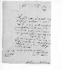 Carta de D. Mariana Isabel dos Santos, viúva de um sargento-mor da companhia fixa da província de Viana do Minho, para D. Miguel Pereira Forjaz, ministro da Guerra, solicitando ajuda, visto não receber pensão há três meses e ter de alimentar os filhos.
