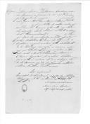 Contrato (cópia) com Louis Frederic Kalkmann sobre o transporte de cavalos.
