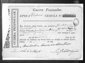 Cédulas de crédito sobre o pagamento das praças do Regimento de Infantaria 14, durante a época de Vitória na Guerra Peninsular (letras J e L).