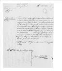 Ofício de Jorge de Avilez para José Lúcio Travassos Valdez, ajudante general do Exército, sobre praças da 5ª Companhia de Veteranos de Sines.