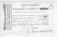 Cédulas de crédito sobre o pagamento das praças do Regimento de Infantaria 18, durante a época de Almeida na Guerra Peninsular.