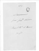 Correspondência entre o presidente da Comissão de Liquidação de Contas dos Estrangeiros e o Ministério da Guerra propondo os amanuenses e soldados do 2º Batalhão do Comércio João Joaquim Ferreira e Manuel Xavier de Barros para membros da Comissão.