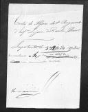 Processo de liquidação de contas do alferes Pecourt que serviu no 1º Regimento de Infantaria Ligeira da Rainha.