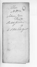 Processo do requerimento do soldado James Johnson, do Regimento de Granadeiros Britânicos.