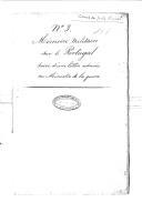 Memória militar sobre Portugal, seguida de uma carta do coronel Vincent endereçada ao ministro da Guerra.