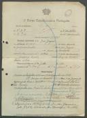 José Gregório - Soldado - 11ª. Compª. Regimento de Infantaria nº. 4