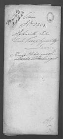 Processo de requerimento do sargento irlandês Jules Hybonville, que serviu na Companhia de Lanceiros, de compensação financeira pelo tempo de serviço em Portugal.