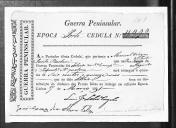 Cédulas de crédito sobre o pagamento das praças do Regimento de Infantaria 14, durante a época do Porto na Guerra Peninsular (letra M).