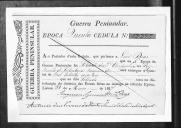 Cédulas de crédito sobre o pagamento das praças do Regimento de Infantaria 10, durante a 5ª época, da Guerra Peninsular (letras J, L, M e N) .
